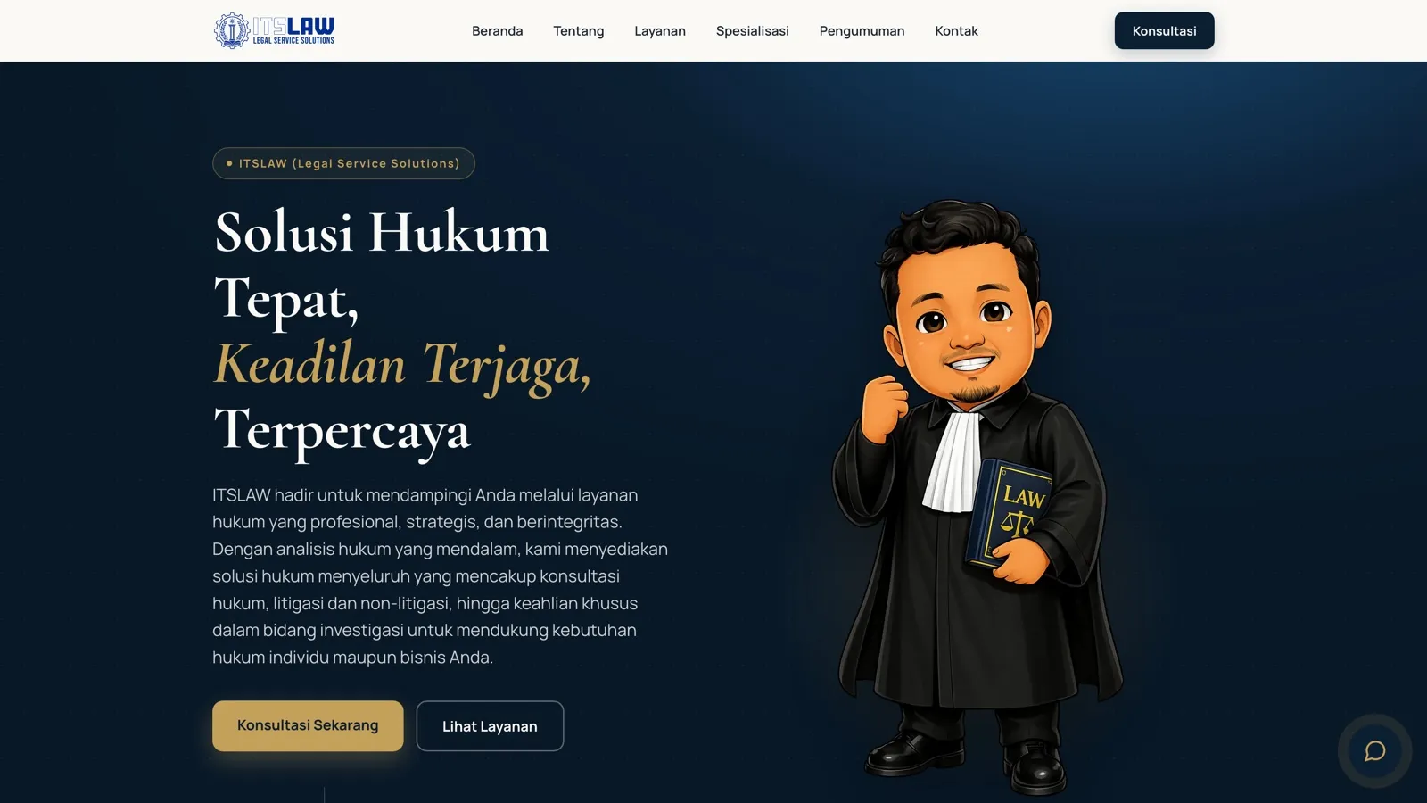 Karya web untuk itslaw.id